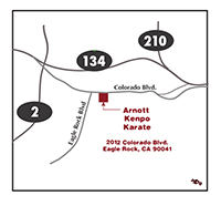 Arnott American Kenpo Karate Pasadena South pasadena directions to dojo parking